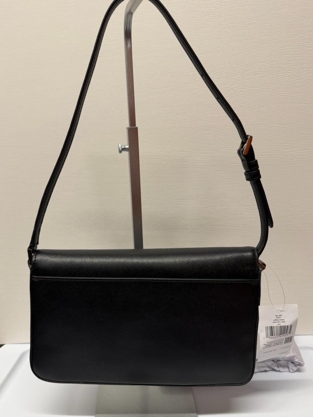Kate Spade Staci Flap Shoulder Bag Black Saffiano Leather KF371 NWT - Picture 8 of 11